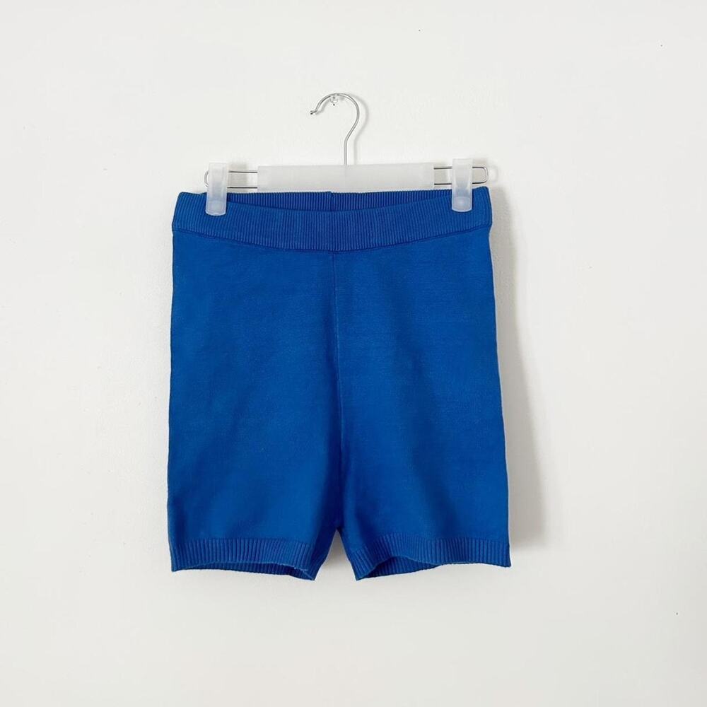 Royal blue high waisted ribbed
